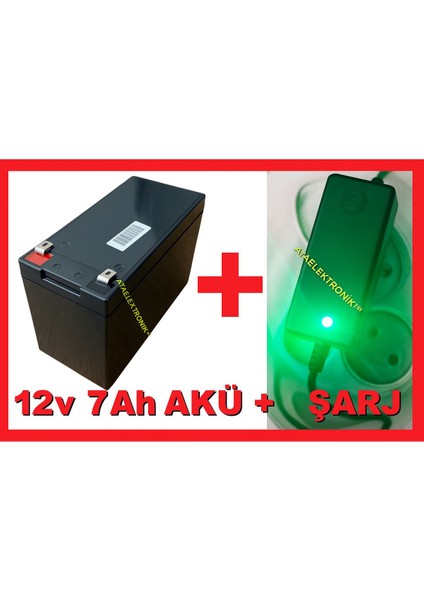 Pilsan Uyumlu Çocuk Akülü Oyuncaklar Için 12 Volt 7 Amper Akü 12V 7AH ve 12V 1A Şarj Cihazı fiyatları