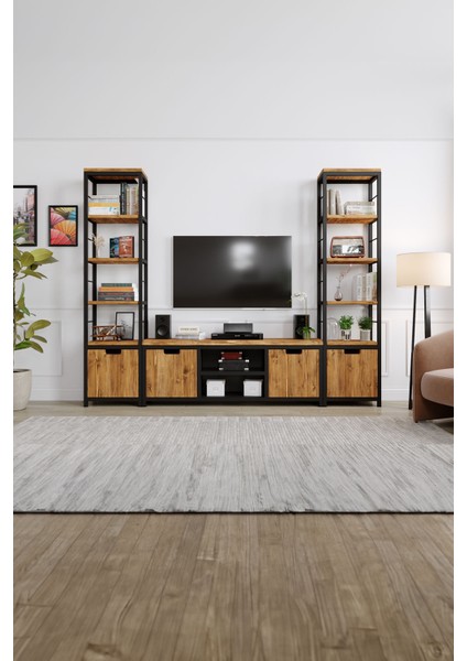 Lotus Tv Ünitesi – %100 Gerçek Ağaç