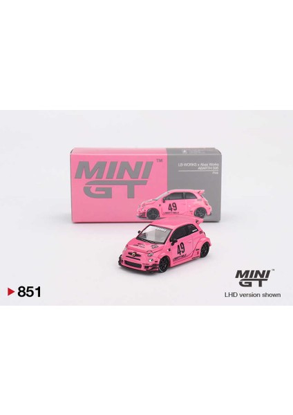 1:64 Abarth 595 Lb-Works x Abas Works Pembe Model Araba