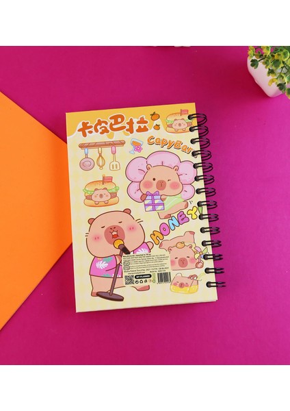 Özel Tasarım Spiralli 15*21 cm Dot Defter, Eskiz Defteri, Doodle Book - 2 Sayfa Stıcker Hediyeli modelleri