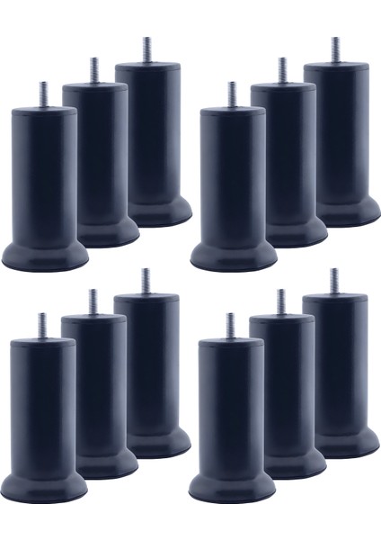 Mobilya Baza Metal 12 cm M8 Ince Diş 12 Adet Antrasit Ayağı Kanepe Koltuk Çekyat Yükseltme Ayakları indirimleri