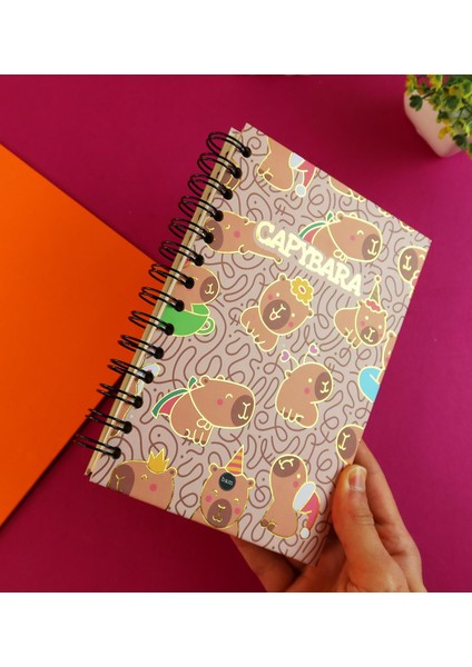 Özel Tasarım Spiralli 15*21 cm Dot Defter, Eskiz Defteri, Doodle Book - 2 Sayfa Stıcker Hediyeli fırsatları