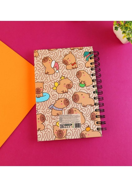 Özel Tasarım Spiralli 15*21 cm Dot Defter, Eskiz Defteri, Doodle Book - 2 Sayfa Stıcker Hediyeli indirimleri