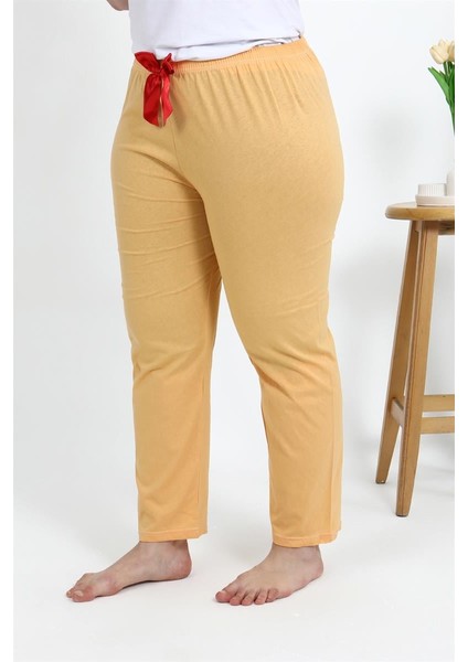Kadın Pamuklu Büyük Beden Alt Pijama 27559 Sarı fırsatları