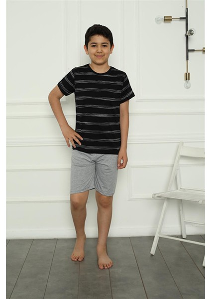 Erkek Çocuk Penye Şortlu Pijama Takım 20392 fiyatları