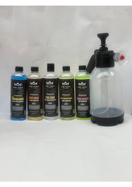 Oto Şampuan, Islak Hızlı Cila, Dış Plastik Yenileyici, Genel Temizleyici, Jant Temizleyici (Köpük Yapan Pompa Hediye)