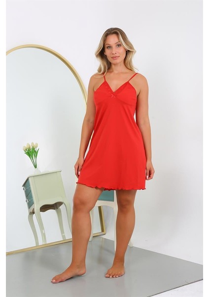 Kadın Pamuklu Ip Askılı Büyük Beden Gecelik 986 fırsatları