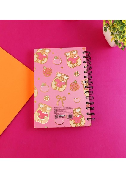 Özel Tasarım Spiralli 15*21 cm Dot Defter, Eskiz Defteri, Doodle Book - 2 Sayfa Stıcker Hediyeli indirimleri