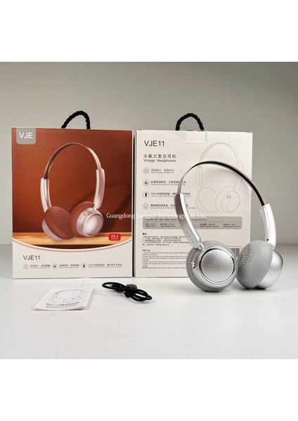 Retro Metal Kafa Bantlı Bluetooth Kulaklık Yüksek Kaliteli Kablosuz 5.4 (Yurt Dışından)