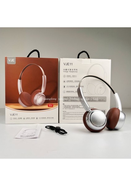 Retro Metal Kafa Bantlı Bluetooth Kulaklık Yüksek Kaliteli Kablosuz 5.4 (Yurt Dışından)