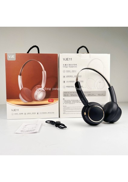 Retro Metal Kafa Bantlı Bluetooth Kulaklık Yüksek Kaliteli Kablosuz 5.4 (Yurt Dışından)