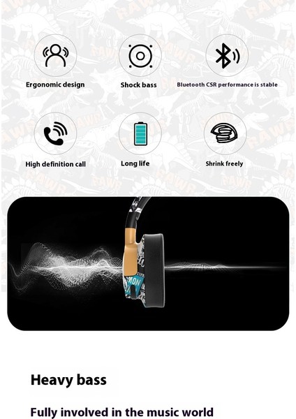 Bluetooth Kulaklık Kafa Bandı, Mikrofonlu Kablosuz Kulaklık, Ev Ofis Cep Telefonu Pc Vb. Için Uygun Derin Baslı Yüksek Sadakatli Stereo Kulaklık. (Yurt Dışından) fırsatları