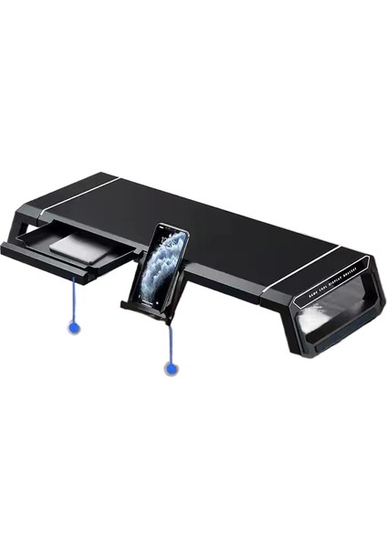 Bilgisayar Monitörü Yükseltici Stand Çok Fonksiyonlu Stand Masaüstü Yükseltici Stand Katlanır Depolama Tabanı (Yurt Dışından)