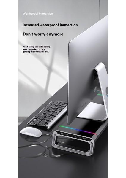 Bilgisayar Monitörü Yükseltici Stand Çok Fonksiyonlu Stand Masaüstü Yükseltici Stand Katlanır Depolama Tabanı (Yurt Dışından)