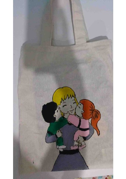 Desenli Ham Kumaş Çanta
