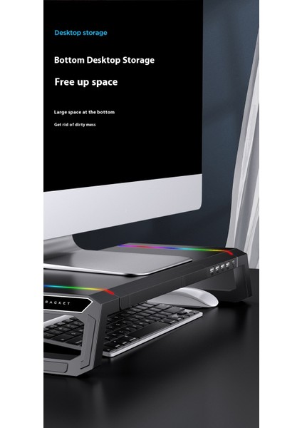 Bilgisayar Monitörü Yükseltici Stand Çok Fonksiyonlu Stand Masaüstü Yükseltici Stand Katlanır Depolama Tabanı (Yurt Dışından) fırsatları