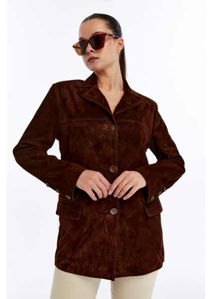 Kadın Hakiki Deri Süet Ceket modelleri