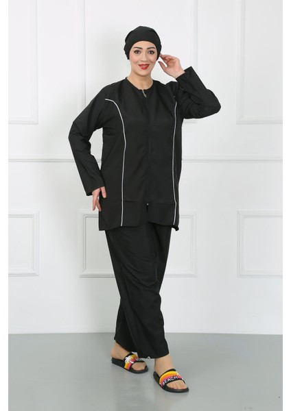 Büyük Beden Tesettür Büyük Mayo Siyah 44010 fırsatları