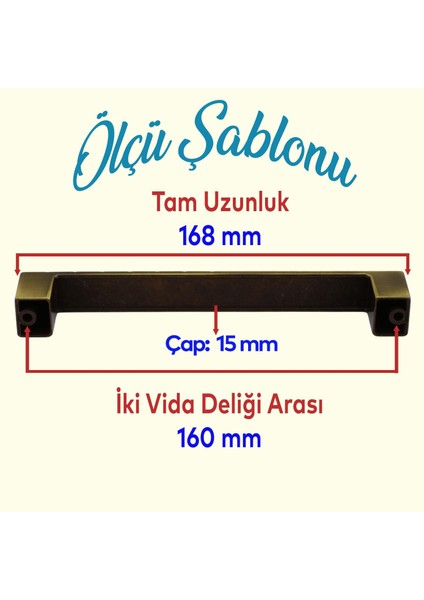 Mobilya Mutfak Çekmece Dolap Dolabı Kulpu Kulbu Kulpları Metal 160 mm Eskitme Antik Sarı fiyatları