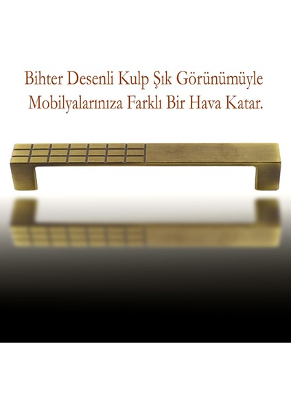 Mobilya Mutfak Çekmece Dolap Dolabı Kulpu Kulbu Kulpları Metal 160 mm Eskitme Antik Sarı modelleri