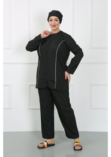 Büyük Beden Tesettür Büyük Mayo Siyah 44010 indirimleri
