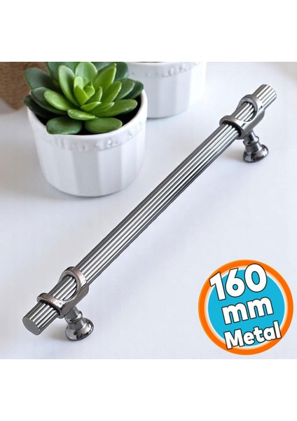 Mobilya Dolap Kapak Mutfak Çekmece Dolabı Kulpları Kulbu Kulpu Füme Metal Kulp 160 Mm-16 cm