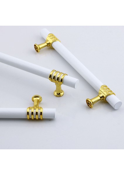 Mobilya Mutfak Dolabı Çekmece Dolap Kulpları Kapak Kulpu Kulbu Beyaz Altın 128 mm Metal KULP12.8 cm modelleri