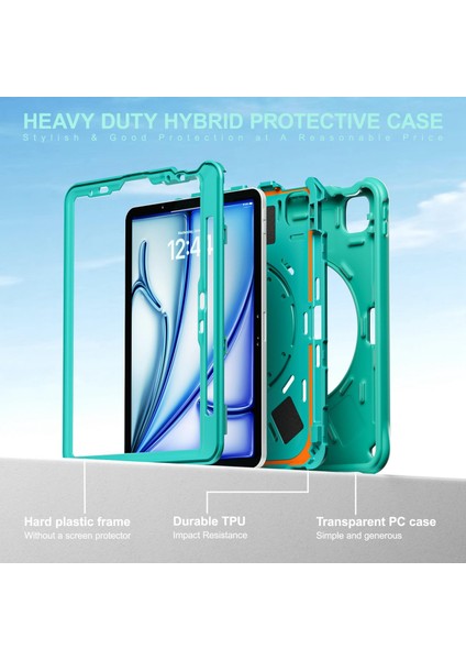 iPad Air 2024 / Pro 11 2022 Için Silikon Hibrit Pc Kılıfı (Yurt Dışından) modelleri