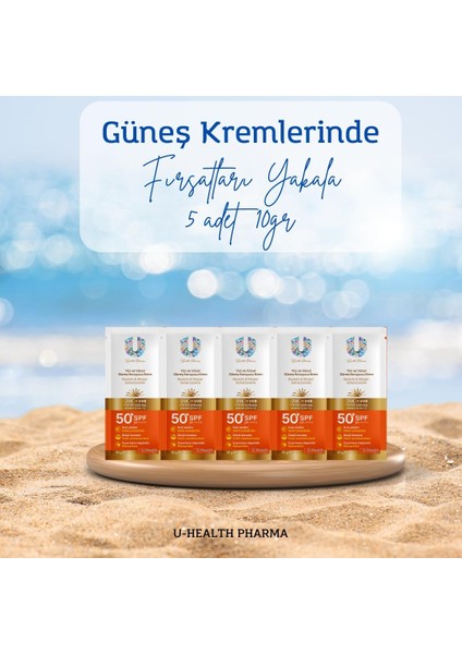 U Health Güneş Kremi 50 Spf 5 Adet 10 gr