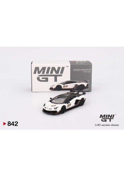 1:64 Lamborghini Aventador Svj 63 – Beyaz Koleksiyon Model Araba