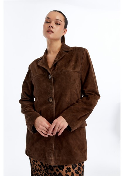 Kadın Hakiki Süet Ceket