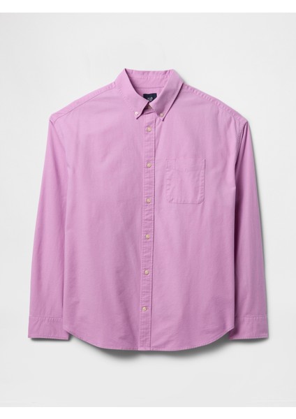 Erkek Mor Desenli Oxford Big Gömlek fiyatları