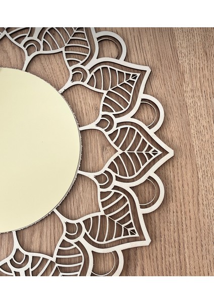 Aynalı Mandala Çerçeveli Minimalist Ahşap Tablo fiyatları