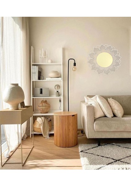 Aynalı Mandala Çerçeveli Minimalist Ahşap Tablo modelleri