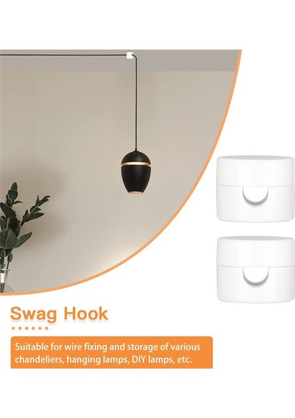 Tavan Askılı Işık Için 10 Adet Kanca, Beyaz (Yurt Dışından) indirimleri