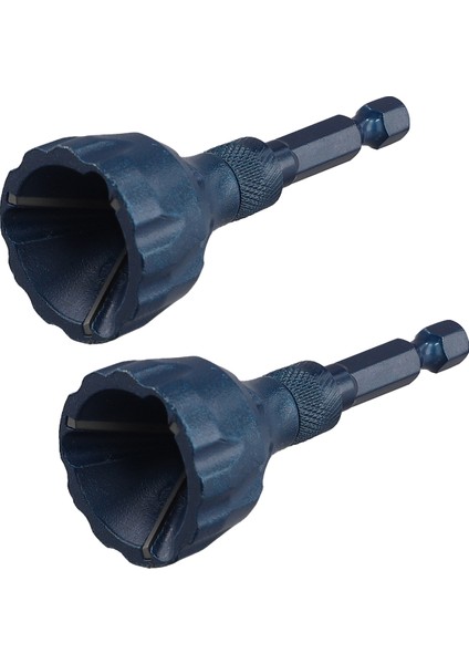 2 Adet Tungsten Karbür Çapak Alma Dış Pah Kırma Aleti (Mavi) (Yurt Dışından)