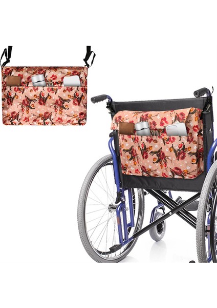 Polyester Kumaş Baskılı Tekerlekli Sandalye Çantası Elektrikli Tekerlekli Sandalye Yürüteç Çantası (Yurt Dışından) indirimleri
