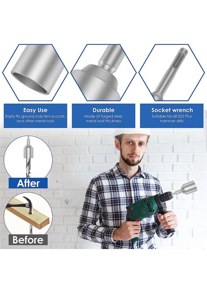 Sds-Plus T Post Topraklama Çubuğu Sürücüsü, Matkap Ucu Sürücüsü, B (Yurt Dışından) indirimleri