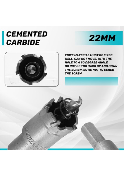 6 Adet Tungsten Karbür Delik Testeresi Paslanmaz Çelik/metal Delik Açacağı (Yurt Dışından)