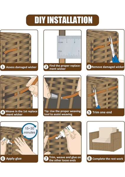 120 Ft Plastik Hasır Tamir Malzemeleri Patio Için Karışık Renkli Şerit (Yurt Dışından) indirimleri