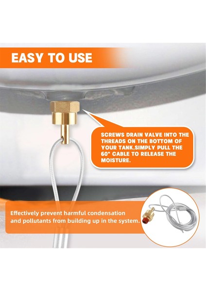 5 Adet Hava Tankı Tahliye Vanası Fiş Konnektörü 60 Inç Kablo, A (Yurt Dışından) modelleri