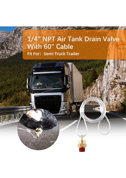 5 Adet Hava Tankı Tahliye Vanası Fiş Konnektörü 60 Inç Kablo, A (Yurt Dışından) indirimleri