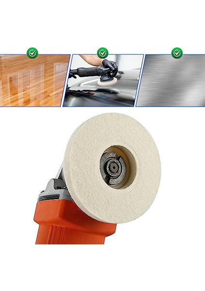 100 Açı Taşlama Makinesi Için Yün Keçe Parlatma Tekerleği (Yurt Dışından)