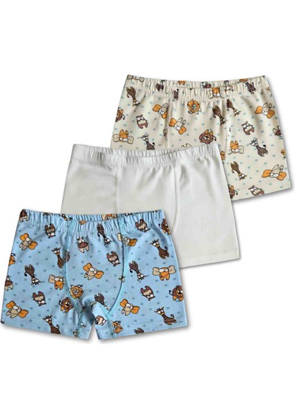 %95 Pamuklu Erkek Çocuk Atlet Boxer 3lü Set