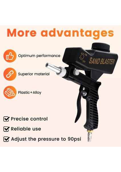 Taşınabilir Ayarlanabilir 90PSI El Tipi Pnömatik Patlatma Alet Seti (Yurt Dışından) indirimleri