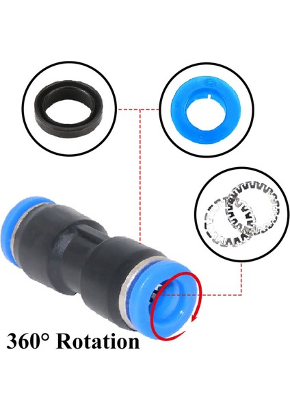 Hızlı Bağlantı Kiti, (4MM/6MM/8MM/10MM/12MM)40 Adet (Yurt Dışından)