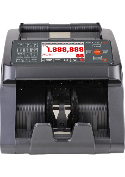 GFX 80 new v2 %100 Sahte Tespit Karışık Para Sayma Makinesi