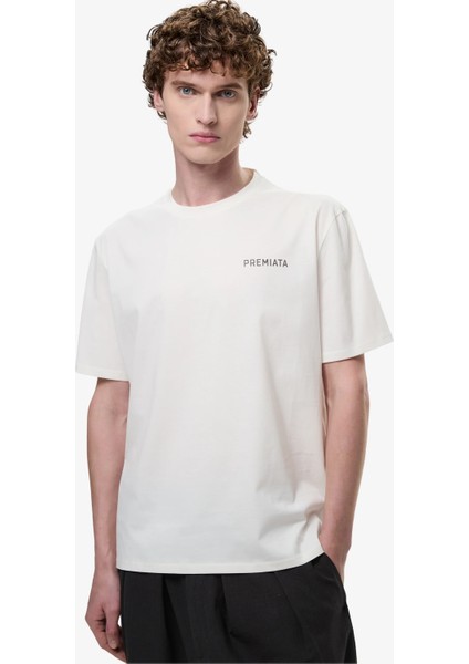 T-Shirt With Side Slits And Contrasting Details White fiyatları