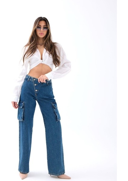 6519 Kot Pantolon-Mavi