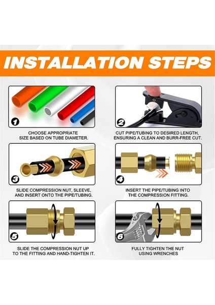 180 Adet Sıkıştırma Bağlantı Parçaları Çeşitliliği Kiti -(1/4/3/8/5/16I/1/2IN) (Yurt Dışından) indirimleri